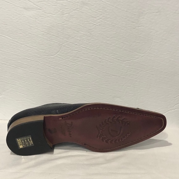 Duca shoes Italian leather navy point toe oxford - Picture 5 of 5